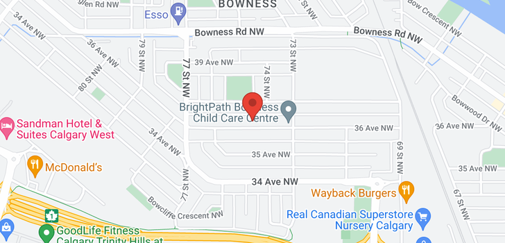 map of 7516 36 Avenue NW